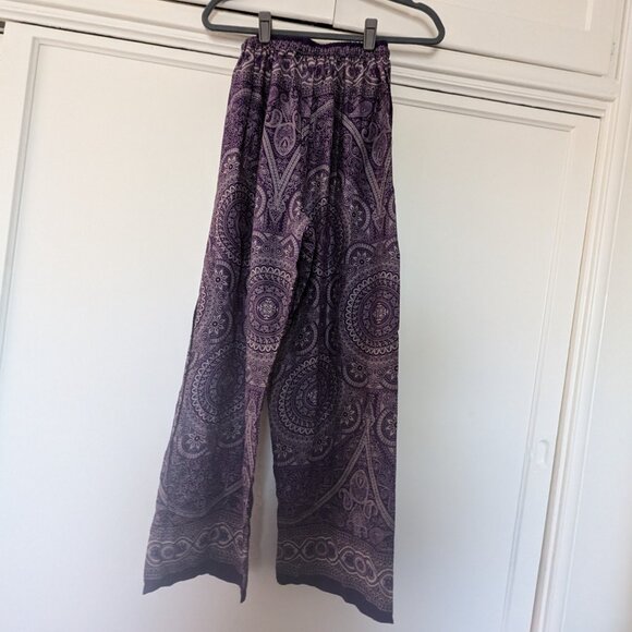 Thailand long cotton pant purple, one size - Picture 2 of 3